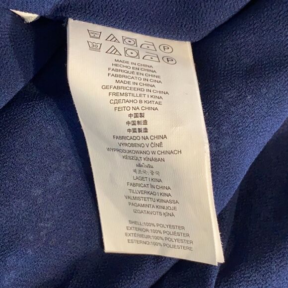 MICHAEL KORS Blue Floral Print Ruffle Trim Cold Shoulder Poly Chiffon Dress - Picture 12 of 12